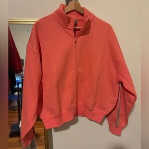 Essential zip up jacket pink/orange